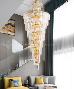 Đèn thả pha lê thông tầng phòng khách, cầu thang VIRGO V24680