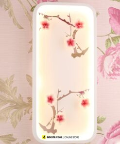 Đèn LED tranh trang trí gắn tường Hoa mai hồng VIRGO V6504