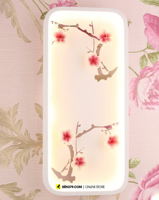 Đèn LED tranh trang trí gắn tường Hoa mai hồng VIRGO V6504