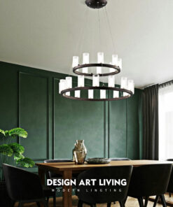 VIRGO V8838 | Đèn chùm trang trí thủy tinh phong cách nến