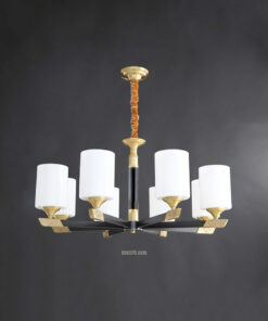 VIRGO V9016/6 | Đèn chùm 6 bóng chụp thủy tinh, khung hợp kim