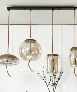 VIRGO V219 | Đèn thả trang trí thủy tinh màu trà cao cấp