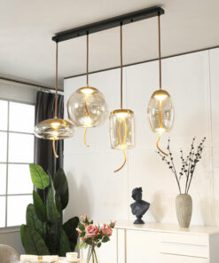 VIRGO V219 | Đèn thả trang trí thủy tinh màu trà cao cấp