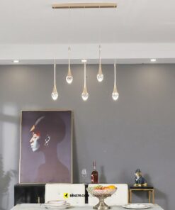 VIRGO V7510 | Bộ đèn thả pha lê giọt nước 5 chiếc