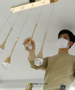 VIRGO V7510 | Bộ đèn thả pha lê giọt nước 5 chiếc