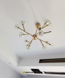 VIRGO V35564 | Đèn chùm phân tử 12 tay pha lê cao cấp