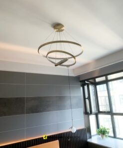 VIRGO V816G | Đèn thả LED 3 vòng xi vàng cao cấp | 3 Chế độ sáng | 63W