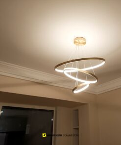 VIRGO V816G | Đèn thả LED 3 vòng xi vàng cao cấp | 3 Chế độ sáng | 63W