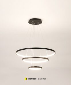 VIRGO V816B | Đèn thả LED 3 vòng màu đen | 3 chế độ sáng | 63W