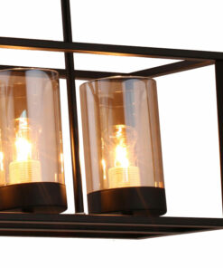 Đèn thả trang trí công nghiệp C2001 | Khung sắt 4 bóng