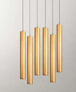 Đèn thả hiện đại C2003 | Ống bơ xi vàng cao cấp