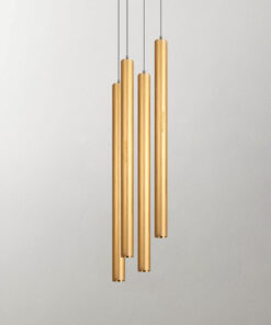 Đèn thả hiện đại C2003 | Ống bơ xi vàng cao cấp