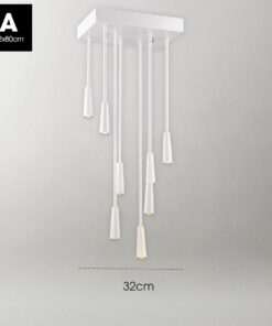 Đèn thả trang trí C2008 | Phong cách hiện đại, màu trắng tối giản