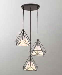 Đèn thả trang trí kim cương khung sắt C2012