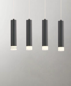 Đèn thả LED ống kim loại đen D3069