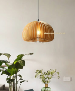 Đèn thả gỗ trang trí D3111