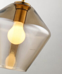 Đèn thả trang trí thủy tinh màu trà D2024