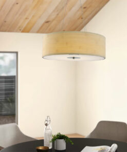 Đèn thả lá gỗ trang trí D2029