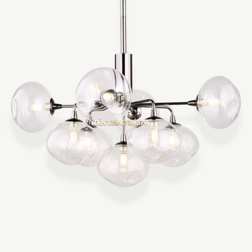 Đèn chùm thủy tinh trang trí 9 bóng D3073