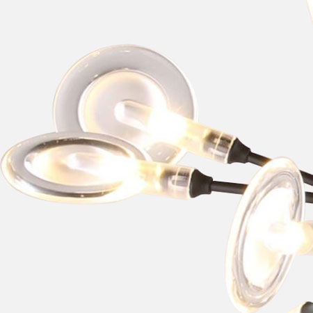 Đèn thả Hera thân đen lá mica cao cấp D3135