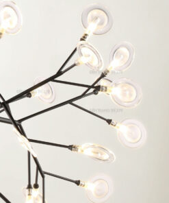 Đèn thả Hera thân đen lá trong 36 lá S370