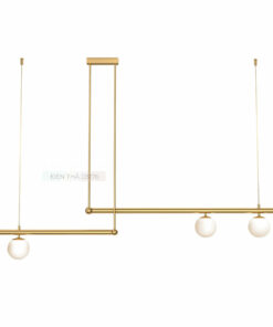 Đèn thả khung hợp kim vàng 3 bóng hiện đại D3176
