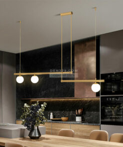 Đèn thả khung hợp kim vàng 3 bóng hiện đại D3176