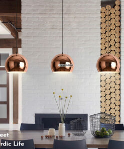 Đèn thả trang trí nhũ vàng hồng hiện đại D3183