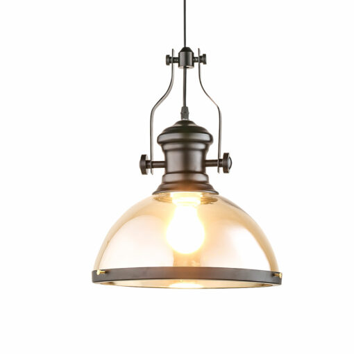 Đèn thả thủy tinh vintage màu trà D3199