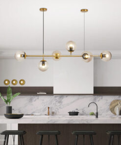 Đèn thả trang trí 6 bóng thủy tinh hiện đại D3143