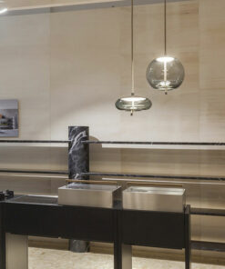 Đèn thả trang trí thủy tinh đen khói cao cấp D3182