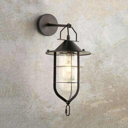 Đèn gắn tường sắt lồng kính phong cách công nghiệp QH149