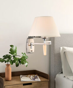Đèn ngủ gắn tường thân inox chụp vải cao cấp QK2000/A1