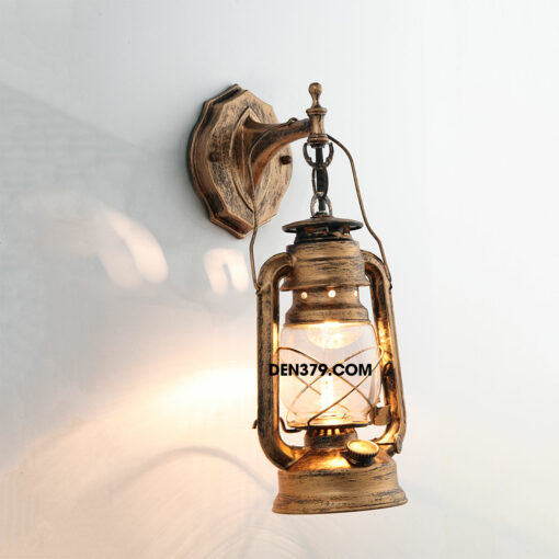Đèn tường decor đèn dầu lồng kính QK6211