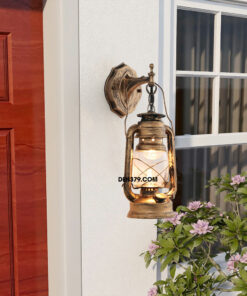 Đèn tường decor đèn dầu lồng kính QK6211
