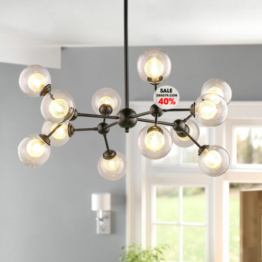 Đèn chùm thủy tinh 12 bóng D107A