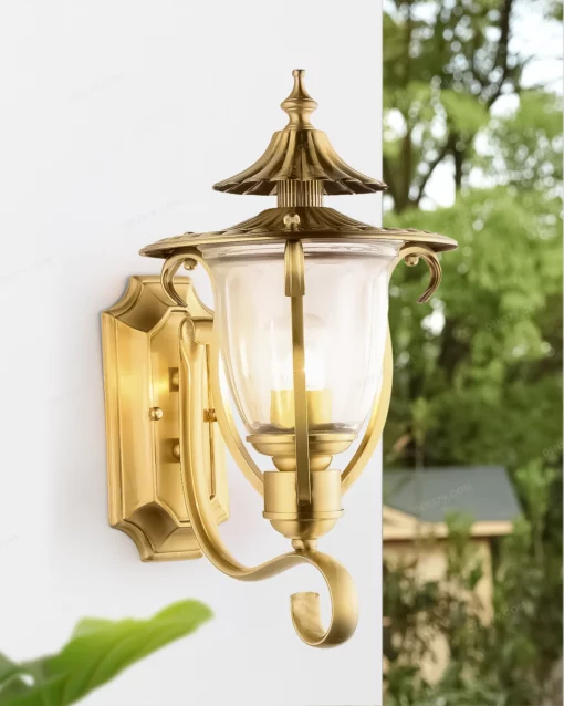 Đèn tường đồng trang trí ngoài trời W159