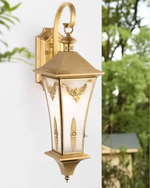 Đèn tường đồng trang trí ngoài trời W160