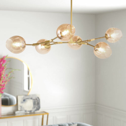 Đèn chùm thủy tinh trang trí D8085G/6