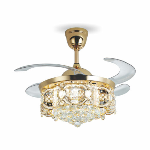 Đèn quạt pha lê cánh xếp SINWA AS191