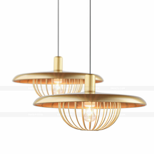 Đèn thả chụp nón vàng khung lưới D3205