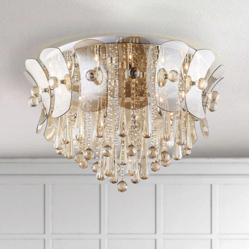 Đèn mâm ốp trần thủy tinh cao cấp D1568