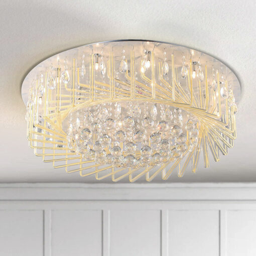 Đèn mâm ốp trần pha lê D8099