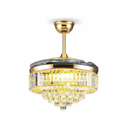 Đèn quạt pha lê cánh xếp SINWA XD108