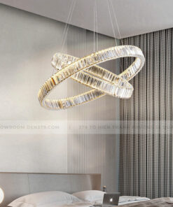 Đèn thả trang trí vòng tròn pha lê cao cấp DH8084