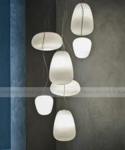 Đèn thả thủy tinh trắng sứ DK25