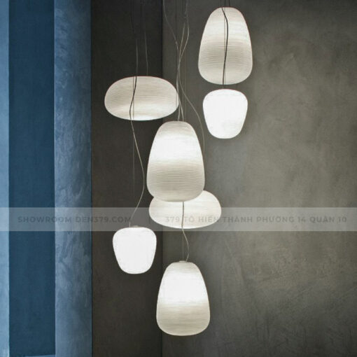 Đèn thả thủy tinh trắng sứ DK25