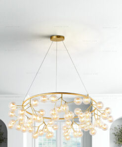 Đèn chùm thủy tinh hiện thân vàng 63 bóng D5545R/63