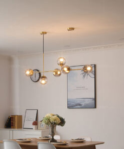 Đèn thả trang trí bàn ăn thủy tinh 6 bóng DC107