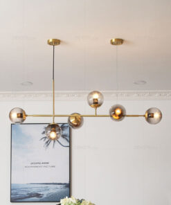 Đèn thả trang trí bàn ăn thủy tinh 6 bóng DC107